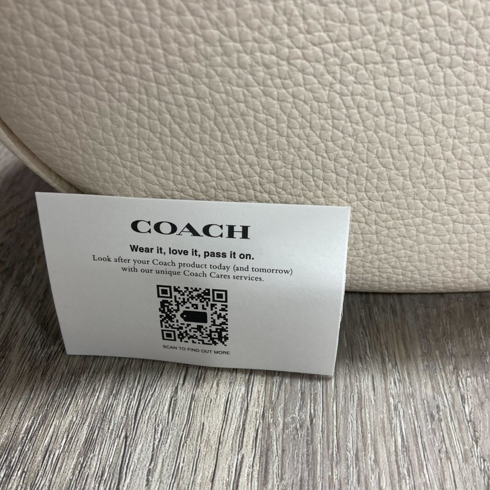 Coach Women's Leather Mara Hobo Bags - Silver/Chalk - Picture 16 of 16